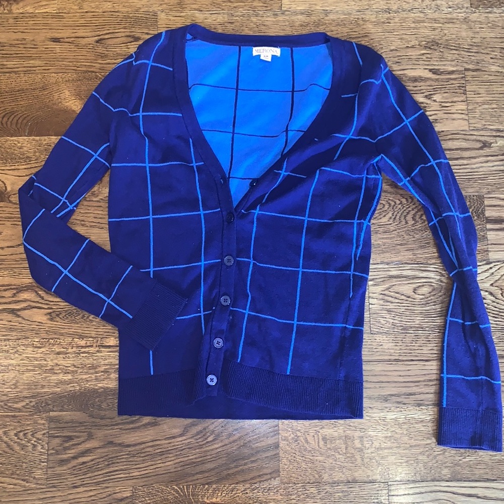 Blue Button Up Cardigan
